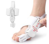 Pesoncarl Correcteur de oignon pour femmes hommes, lisseur à gros orteil réglable avec coussinet de silicone et sangle antidérapante, dispositif fix oignon confortable pour les pieds droite/gauche