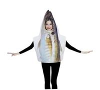 Pesoncarl Costume de poisson, costumes drôles légers sous le costume de pêcheur pêche en mer pour le jeu rôle festival Masquerade Halloween, déguise