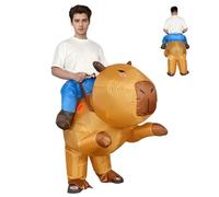 Pesoncarl Costume gonflable capybara pour adulte, tissu réutilisable Costume Capybara, conduite amusante sur des costumes gonflables animaux pour la fête de cosplay Halloween, adulte, Halloween 2025