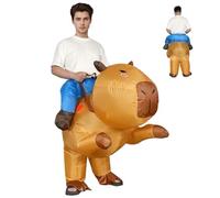 Pesoncarl Costume gonflable capybara pour adulte, tissu réutilisable Costume Capybara, conduite amusante sur des costumes gonflables animaux pour la fête de cosplay Halloween, adulte, déguisement