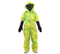 Pesoncarl Costume Hazmat Costume Bloody Zip-Up Kids Suit Hazmat Comprend, Gants et Masque, Kids Dress Up Costumes for Cosplay, Halloween, Party, XL