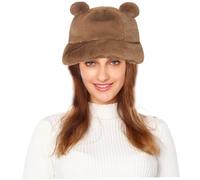 Pesoncarl Coton Bucket Catch, Fuzzy Bucket Hat Femmes Hommes Furry Chapeaux Mignons Hiver