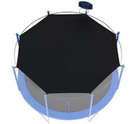 Pesoncarl Couverture d'ombrage de Trampoline pour Protection Solaire de 14 Pieds, auvent Pliable Anti-UV résistant aux intempéries avec 8 Sangles à clic pour Aire Jeux extérieure dans Le Jardin