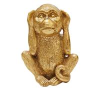 Pesoncarl Décor de Statue de Singe doré 6 Pouces, Figurine singes en résine pour décor d'étagère Bureau à Domicile, décorations Singe doré Style 1