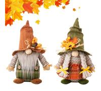 Pesoncarl Décorations de Noël, Gonk d'automne 2 pièces en Peluche Nains d'automne Tournesol Feuille 'érable Femmes et Hommes Nains de Thanksgiving décorations ' pour la Table la Maison décor Tha