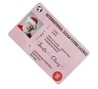 Pesoncarl Décorations de Noël, permis de vol du Père Noël, permis Conduire Perdu pour Ornement Style 4