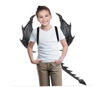 Pesoncarl Enfants Halloween Dragon Ensemble Visage Couvre Queue Cosplay Costume Photo Accessoires 2 pièces faveur de fête