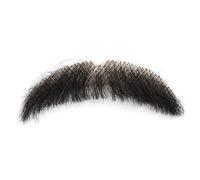Pesoncarl Fake Mustache Human Hair Realist Beard 3.15 '' Sparrow Fake Beard Goatee Invisible Facial Hair Lace for Halloween Funny Cosplay Costume Black, Jouets
