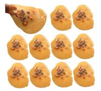 Pesoncarl Fark Stuff, Halloween Fake Vomit, 10pcs Soft Elastic Rubber Fake Puke, 3,9 Pouces Funny Pranks Toy, réutilisable HEALLOWEEN DÉCORS pour Halloween Avril Avril Days Day Party Office Bar Pub