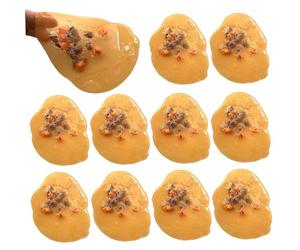 Pesoncarl Fark Stuff, Halloween Fake Vomit, 10pcs Soft Elastic Rubber Fake Puke, 3,9 Pouces Funny Pranks Toy, réutilisable HEALLOWEEN DÉCORS pour Halloween Avril Avril Days Day Party Office Bar Pub