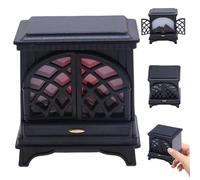 Pesoncarl Fiche de poupée 2 x 2 x Pouce 1/12 Fiche Miniature à l'échelle avec lumière LED Réaliste Miniatures de poupée Meubles Batterie pour la décoration intérieure, Jouets