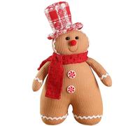 Pesoncarl Gingerbread Plance de vêtements sur la Posture Debout décoration de Pain d'épice en Peluche Adorable décoration de Noël en Pain d'épice pour la Maison, la fête, Le Carnaval, l'homme