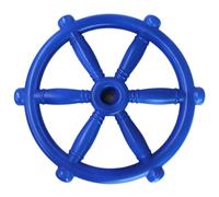 Pesoncarl Jouet de Volant 12x12 Pouces de Couleur Unie réaliste pour Enfants réalistes Volant à 360 ° Plastique Rotatif pour Le Navire Pirate Swing Terrain Jeu, Bleu, Sport