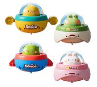 Pesoncarl Jouets pour Tout-Petits, 4 pièces Jouets de Voiture pour bébé Voitures sur Le thème de l'espace pour Les Tout-Petits 1-3 Press and Go Voitures OVNI Animaux pour bébé Filles Voiture pour