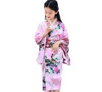 Pesoncarl Kimono pour les enfants, motif floral yukata japonais, confortable kimono japonais adapté à la peau avec ceinture, filles de robes de fleur traditionnelles pour fête, cosplay, l, jouets