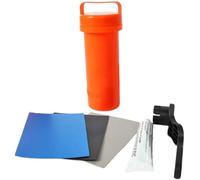 Pesoncarl Kit de Patch à Bateau Gonflable 1set avec Patch, clé à Souples, Baril et kit de Radeau Colle Facile Utiliser Réparation Gonflable pornable pour Le Kayak canoë, Sport