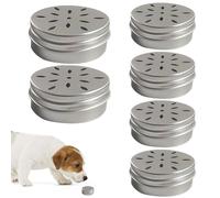 Pesoncarl Kit d'entraînement aux odeurs 6 pièces, Kit d'entraînement aux parfums pour Petits Chiens 2.68x1.02, boîte de Parfum en Aluminium pour Chien, Robuste, conteneur de Travail du Nez