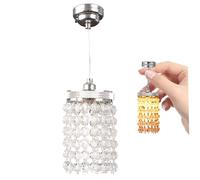 Pesoncarl Lautres de poupée 4 1/12 LED Crystal Chandelier Dollhouse Lighting Battery Chandeliers Miniatures Décoration de Luxe Accessoires Lampe Plafond, Toys, Jouets