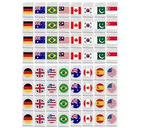 Pesoncarl L'ensemble de Jeu de tuiles Comprend 64 tuiles 24 mm à Motif Drapeau, Jeu à Pousser pour Adultes et Enfants, Ensemble Mahjong Portable pour fête Pique-Nique Printemps