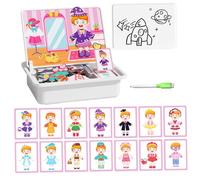 Pesoncarl Livre magnétique Double Face Amusant pour Puzzle et Peinture, Jouet d'apprentissage éducatif préscolaire