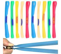 Pesoncarl Lot de 10 Bracelets de Lance-Pierre sans Cadre, élastiques Plats, Portables et découpables, avec Pochette en Microfibre, Tubes Silencieux en Caoutchouc pour la Chasse, Couleurs aléatoires