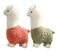 Pesoncarl Lot de 2 Animaux en Peluche d'alpaga de 25, 4 cm, Adorable Lama en Peluche avec col Long en Coton, d'alpaga pour la décoration la Maison, Jouets pour Enfants