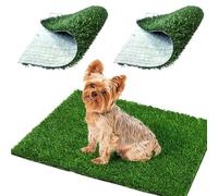 Pesoncarl Lot de 2 Coussinets d'herbe pour Chien 45, 7 x 58, 4 cm, Respirants, sans Perte, déodorant, lavables, Tapis de Dressage pour Chien avec Drainage