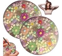 Pesoncarl Lot de 2 Jouets Anti-Stress Ronds en Silicone de 9, 9 cm, Coussin cueillette Double Face Amusant, Jouets Anti-Stress/anxiété pour Enfants et Adultes