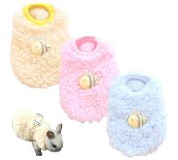 Pesoncarl Lot de 3 Pulls pour Petits Chiens, Pull d'hiver Chaud en Polaire Corail avec Motif d'abeille Mignon, vêtements pour Chihuahua pour Mini Nouveau-nés et très Petits Chiens