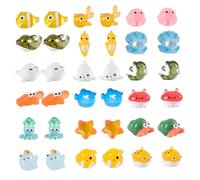 Pesoncarl Lot de 36 Mini Animaux en résine, 18 Styles imperméables, Figurines d'animaux de l'océan pour Jardin, Micro Paysage, Aquarium, Aquarium, décoration Maison poupée en Pot, Cadeaux fête