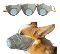Pesoncarl Masque à gaz pour Chiens de 3pcs, museau de Chien Anti-Pollution réglable, Anti poussière des Fournitures pour Animaux Compagnie réutilisables pour l'extérieur