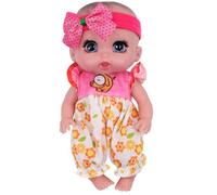 Pesoncarl Mini bébé poupées avec de Grands Yeux 6 poupées de bébé réalistes avec des vêtements et du Bandeau d'arcs articulées PVC PVC Tiny Doll, Cadeaux pour Filles, Jouets