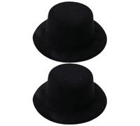 Pesoncarl Mini Chapeau Haut de Forme 2 pièces 5x2 Pouces Petit Chapeau Haut de Forme en Peluche Petits Mini Chapeaux adaptés au Bricolage pour l'artisanat, Chapeaux poupée, Animaux Compagnie, boucho
