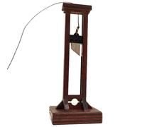 Pesoncarl Mini Guillotine, Guillotine en Bois Potence Cage de Prison modèle Miniature Jouet Soldats Figurines d'action Accessoires faveur de fête