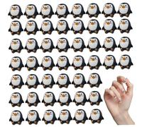 Pesoncarl Mini Penguins 50pcs 0, 4 Pouce Adorable et Dessin animé Mini Pingouin Figurines Bricolage Animaux de résine décoratif Amical pour Micro Paysage, Maison de poupée, ongle, embellissements