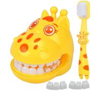 Pesoncarl Modèle de Dents pour enseigner aux Enfants, Dessin animé Démonstration de la démonstration Modèle Dents avec Brosse à, hygiène cultiver des habitudes