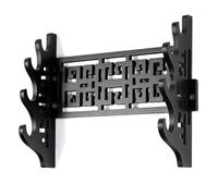 Pesoncarl Mont Mural à l'épée pour 4 épées, Support d'épée à densité sculptée Creuse, Support de Katana, décoratif pour l'affichage et Le Stockage, Sport