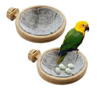 Pesoncarl Nid d'oiseau pour Cage, nid de canari de Perruche détachable 4.5 Pouces avec Feutre, 2 pièces