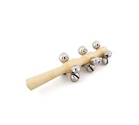 Pesoncarl Noël 13 Jingle Bells Baby Bells Safe Interactive Wooden Hochet Portable Baby hochet avec poignée pour Les Enfants Favor Favor Gift Musical Toys, Musical Toy Instruments