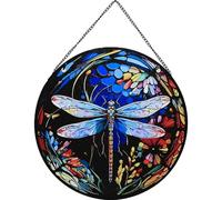 Pesoncarl Ornement de Libellule à Suspendre pour vitrail - 25 cm, Parfait pour Les Cadeaux et la décoration de colibris (Style 1)