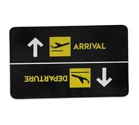 Pesoncarl Paillassons d'extérieur Tapis de Bienvenue pour Porte d'entrée 50 x 80 cm Paillasson antidérapant 'entrée Départs 'Aviation Arrivées Salon Tapis de Cuisine Porche Avant Porte, Jar