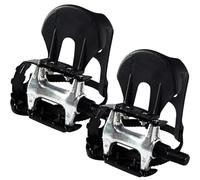 Pesoncarl Pédales à vélo 2PCS, Accessoires de vélo antidérapants avec Clips et Sangles, 9/16 Pouces pour l'exercice, extérieur, pédales