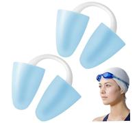 Pesoncarl Pinces-Nez, 2 Paires de Bouchons de Nez pour la Natation, Bouchon Natation en Silicone Souple étanche pour Adultes nageurs surfeurs Sports Nautiques