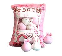 Pesoncarl Plusie, Mignon Coussin de collation en Peluche Mini-poupées Lapins Pudding Toys Soft Canapa Oreiller pour la décoration de Maison 1