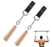 Pesoncarl Poignées de Traction 1 Paire de poignées Traction antidérapantes en Bois pour Barre Menton, Kettlebell, entraînement Gymnastique à Domicile avec haltères 1.6x17 Pouces