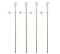 Pesoncarl Pôles de pêche Aimant en Bois Outil de Canne Capture magnétique pour Enfants Maternelle préscolaire 4pcs, Jouets