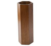 Pesoncarl Porte-Parapluie pour entrée, Seau à Parapluie en Bois de 7, 5 x 19 Pouces, Support de Cannes hexagonales Marron Vintage pour la Maison, Le Bureau et la fête