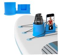 Pesoncarl Porte-Plate-Forme à Paddle avec Support de téléphone, Tasse en Plastique à Paddle avec Trou de vidange, Repose-Fil Repose-Pire Accessoires pour Les Amateurs Paddleboard, Bleu