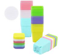 Pesoncarl Pottes de Plante à l'intérieur, Pots de jardinières, Pots de Plante carrés de Plants Multi-Couleurs en Plastique de Pots de Fleurs Respirants avec des Plateaux