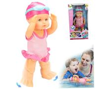 Pesoncarl Poupée bébé Natation avec Une poupée de Natation Brasse à Batterie Mobile à mobilière avec Un Costume Amovible bébé imperméable réaliste pour Baignoire de Piscine, Pas Batterie, Jouets